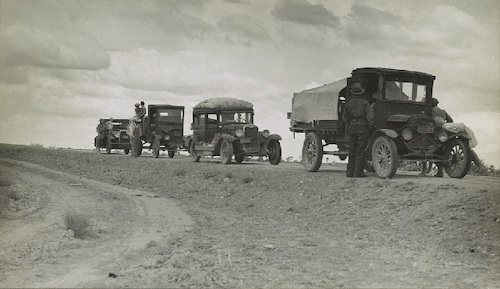 lordsburg three related drought refugee families stalled on the highway near lordsburg new mexico dorothea lange library of congress may 1937 65