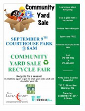 2017 Luna County Yard Sale in the Park
