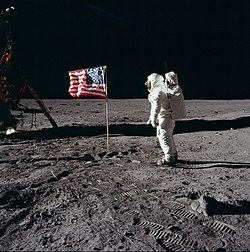 buzz salutes the u.s. flag