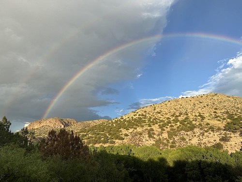 double rainbow over gila casitas de gila guesthouses 25