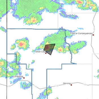 strong thunderstorm ne of silver city 073125