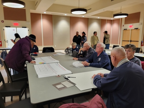 attendees discussing historic preservation at fb