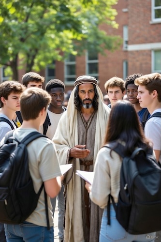 jesus and university students