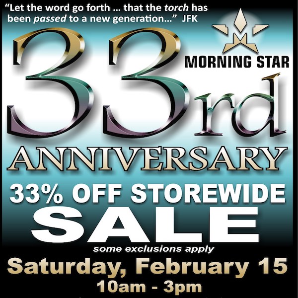 Morning Star having 33rd anniversary sale